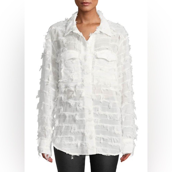 REJINA PYO | Sophie Textured Button-Down Top Size: Small - Picture 1 of 6
